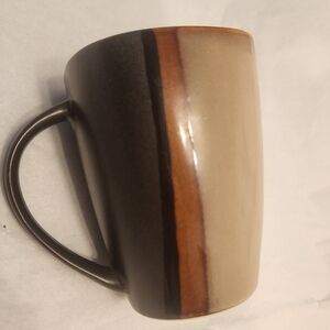 Striped Brown Textured Coffee Mug